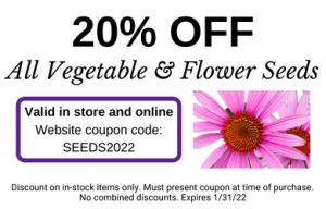 20% Off Veg and Flower Seeds
