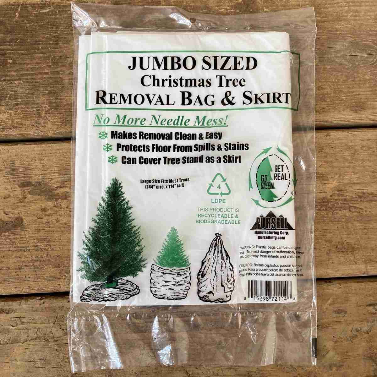  Pursell Manufacturing Christmas Tree Disposal and Storage Bag -  Fits Trees to 9-Feet 5-Inches (Standard Version) (White) : Home & Kitchen