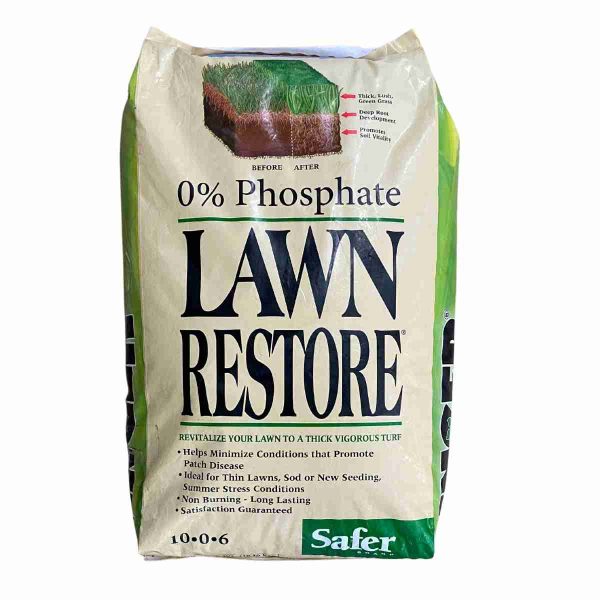 Safer 0% Phosphate Lawn Restore 10-0-6 40Lb