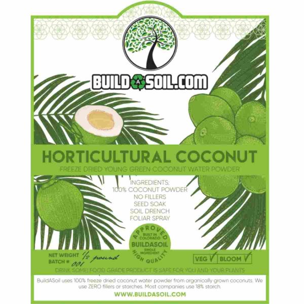 BuildASoil Coconut Water Powder .5lb